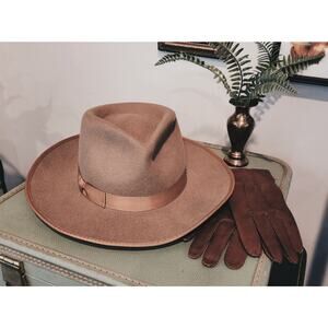 Gigi Pip Monroe Rancher Hat Size 57 Australian Wool Wide Brim Hat New with Tags